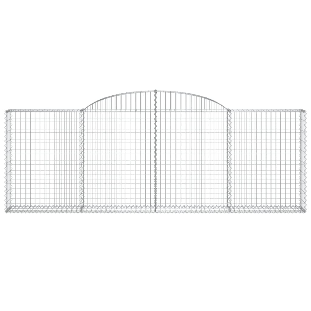 vidaXL Paniers à gabions arqués 10 pcs 300x30x100/120 cm fer galvanisé