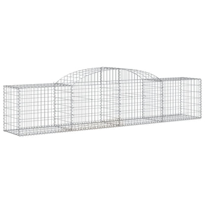 vidaXL Paniers à gabions arqués 15 pcs 300x50x60/80 cm fer galvanisé