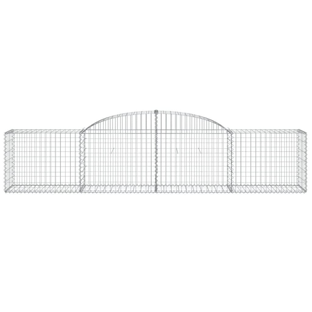 vidaXL Paniers à gabions arqués 30 pcs 300x50x60/80 cm fer galvanisé
