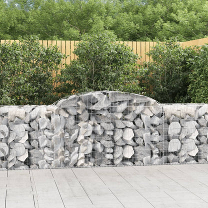 vidaXL Paniers à gabions arqués 20 pcs 300x50x80/100 cm fer galvanisé