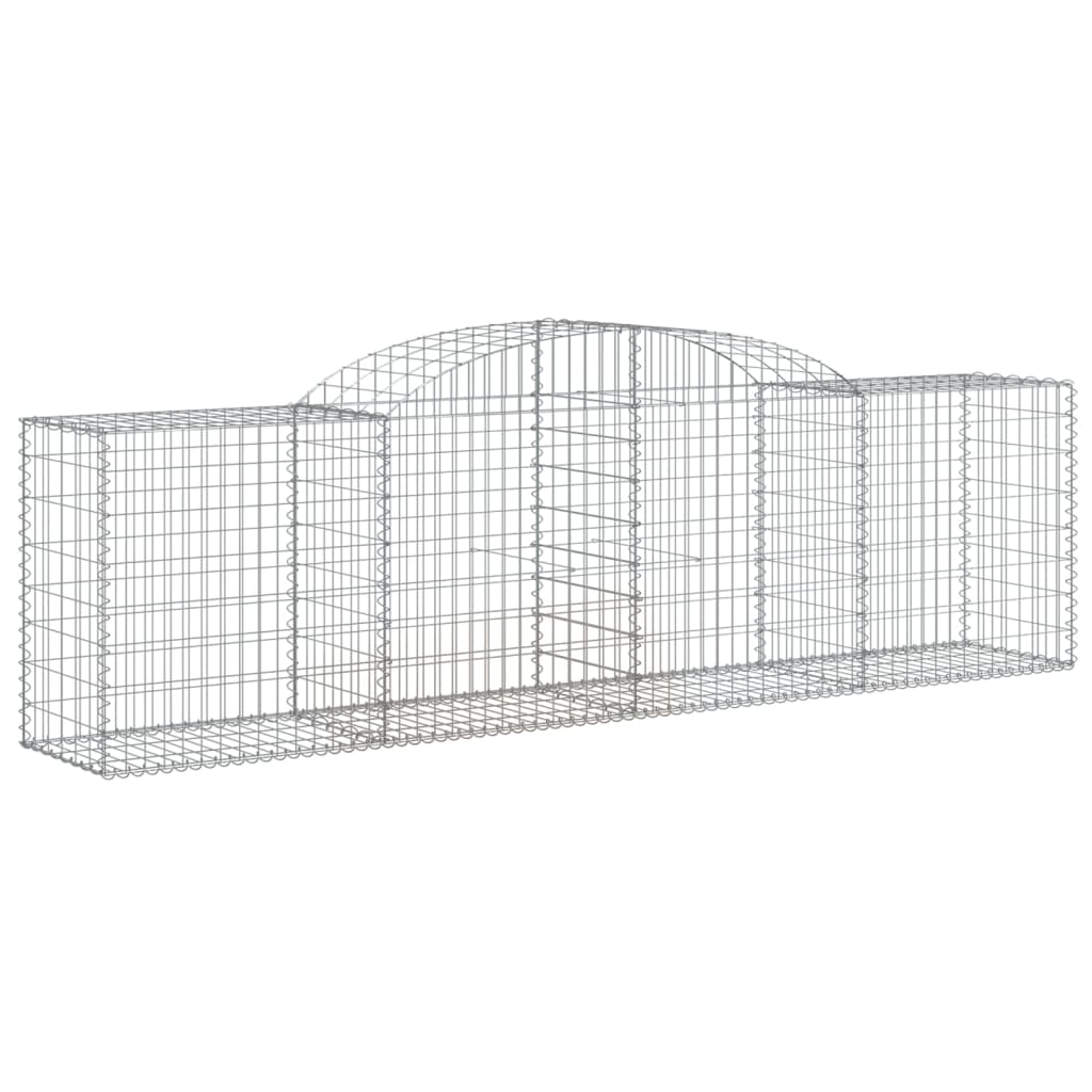 vidaXL Paniers à gabions arqués 30 pcs 300x50x80/100 cm fer galvanisé