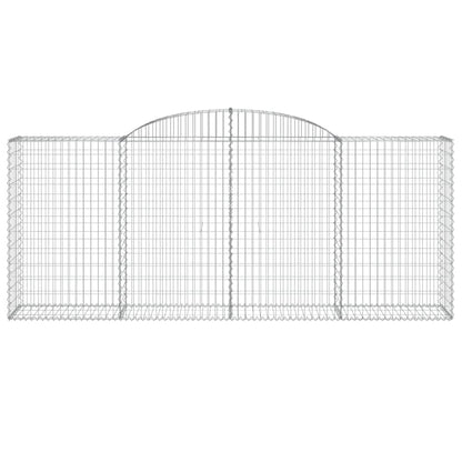 vidaXL Paniers à gabions arqués 17 pcs 300x50x120/140 cm fer galvanisé