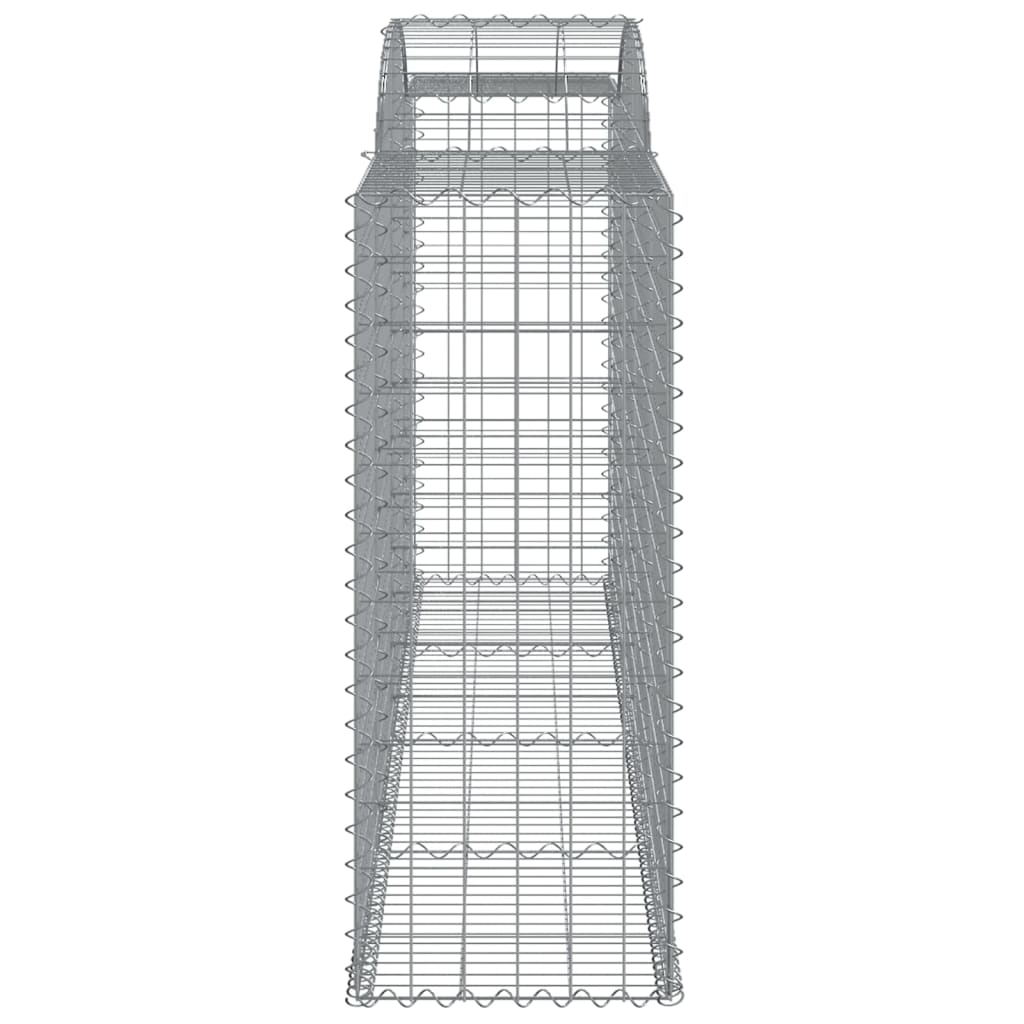 vidaXL Paniers à gabions arqués 17 pcs 300x50x120/140 cm fer galvanisé