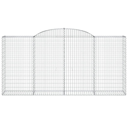 vidaXL Paniers à gabions arqués 4 pcs 300x50x140/160 cm fer galvanisé