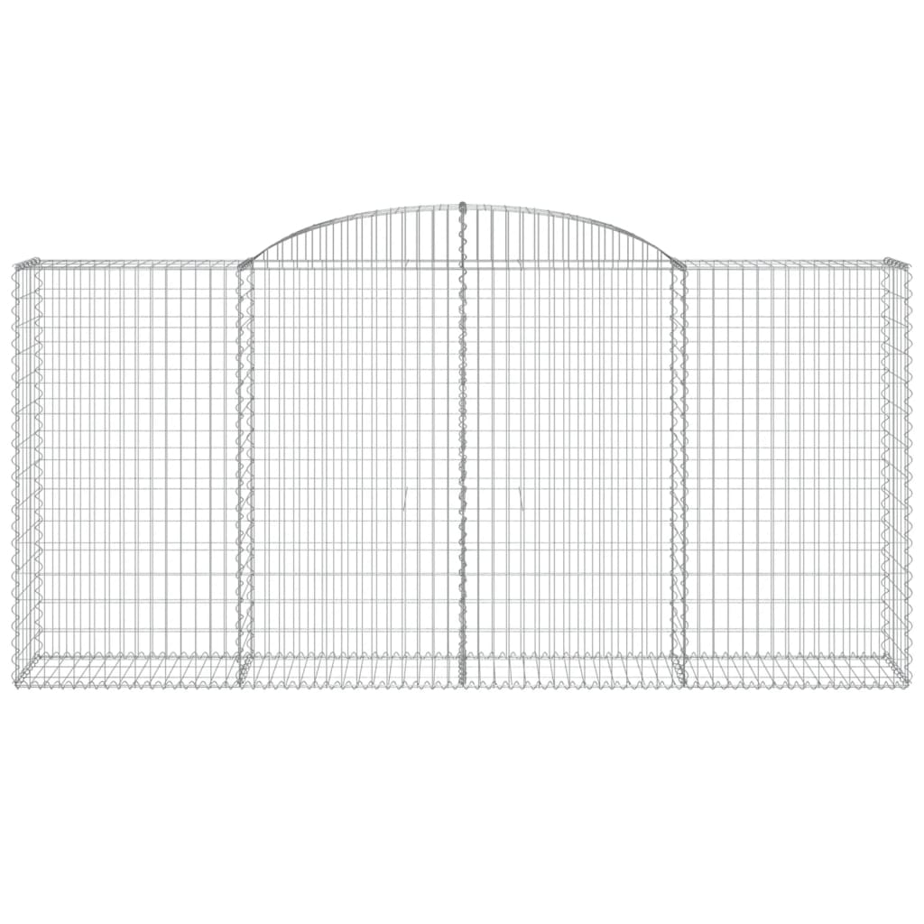 vidaXL Paniers à gabions arqués 7 pcs 300x50x140/160 cm fer galvanisé