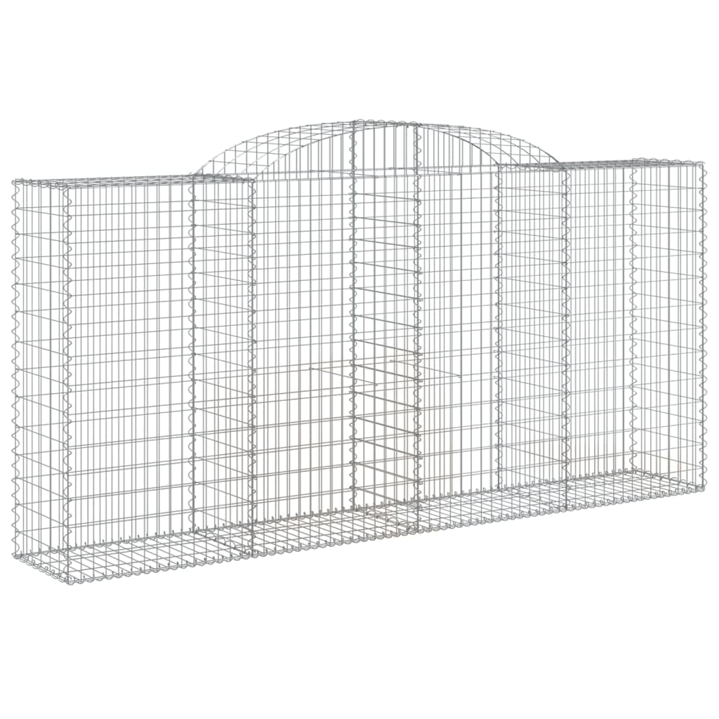 vidaXL Paniers à gabions arqués 13 pcs 300x50x140/160 cm fer galvanisé