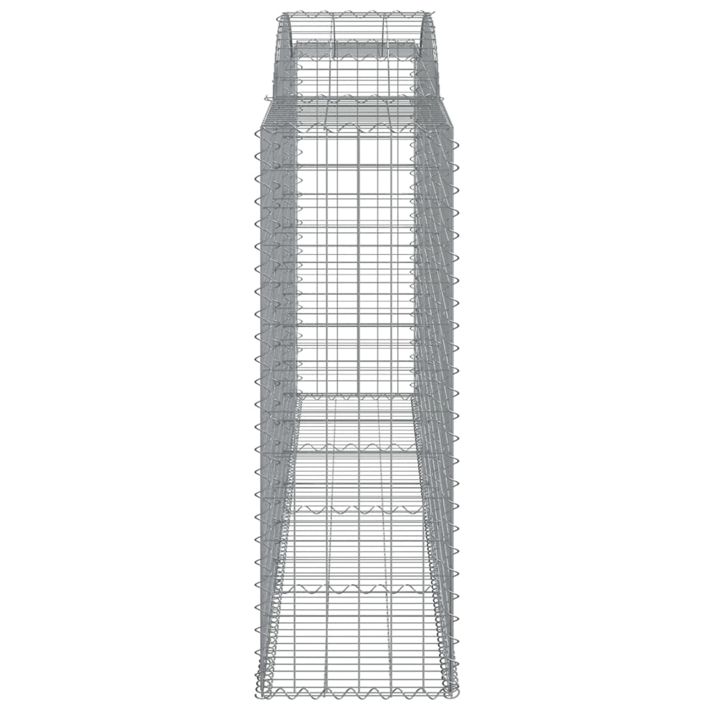 vidaXL Paniers à gabions arqués 13 pcs 300x50x140/160 cm fer galvanisé