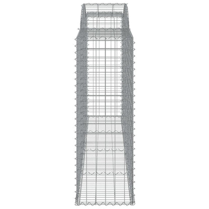 vidaXL Paniers à gabions arqués 13 pcs 300x50x140/160 cm fer galvanisé