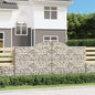 vidaXL Paniers à gabions arqués 13 pcs 300x50x140/160 cm fer galvanisé