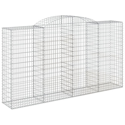 vidaXL Paniers à gabions arqués 9 pcs 300x50x160/180 cm fer galvanisé