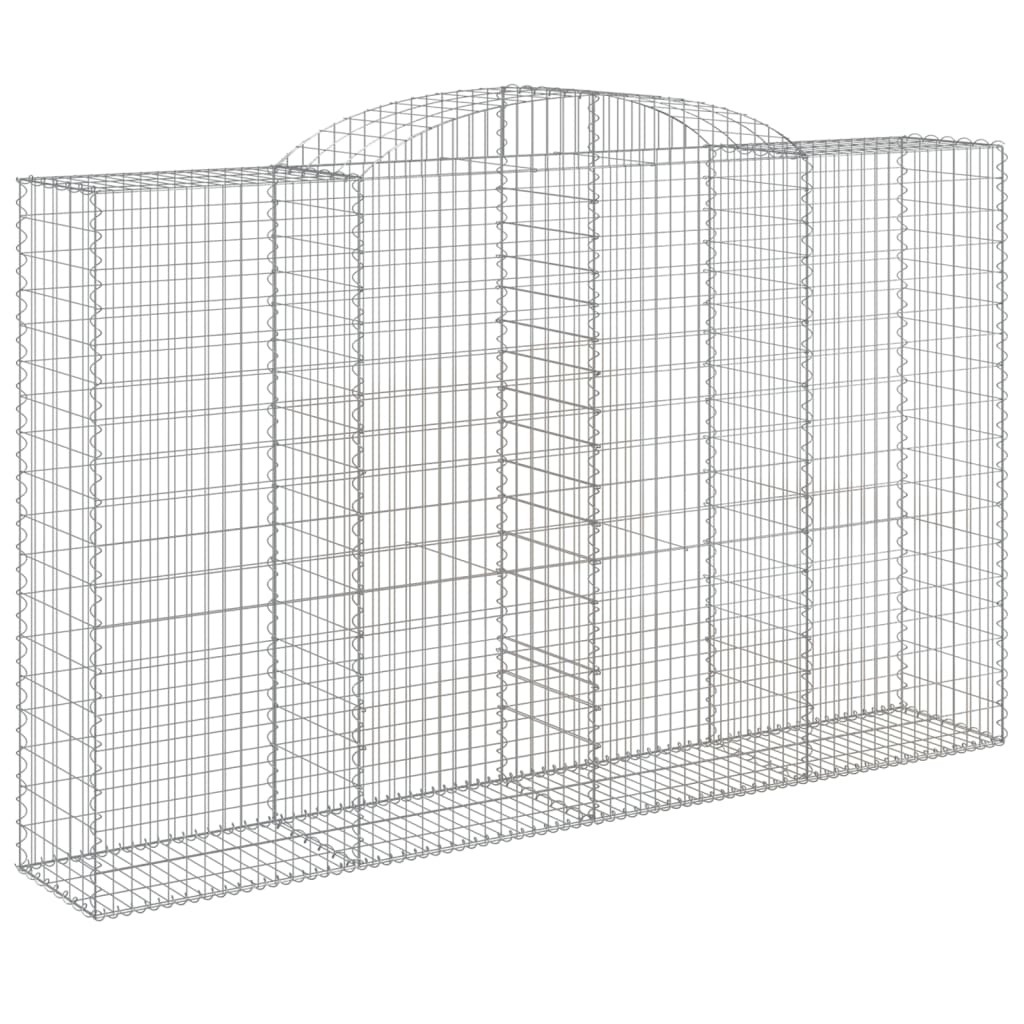vidaXL Paniers à gabions arqués 5 pcs 300x50x180/200 cm fer galvanisé