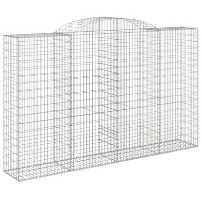 vidaXL Paniers à gabions arqués 5 pcs 300x50x180/200 cm fer galvanisé