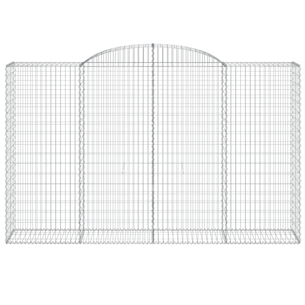 vidaXL Paniers à gabions arqués 5 pcs 300x50x180/200 cm fer galvanisé