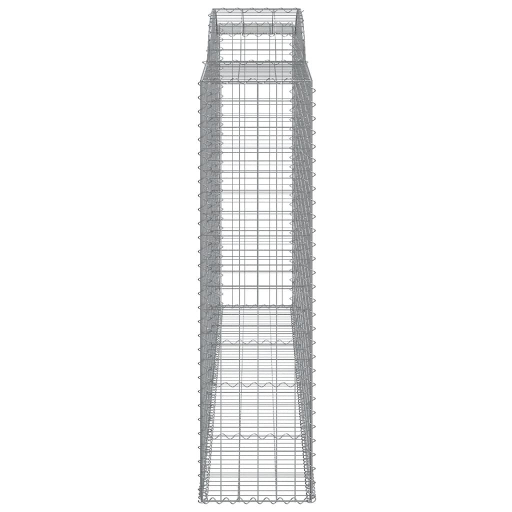 vidaXL Paniers à gabions arqués 5 pcs 300x50x180/200 cm fer galvanisé