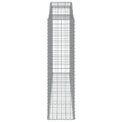 vidaXL Paniers à gabions arqués 5 pcs 300x50x180/200 cm fer galvanisé