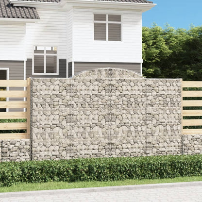 vidaXL Paniers à gabions arqués 5 pcs 300x50x180/200 cm fer galvanisé