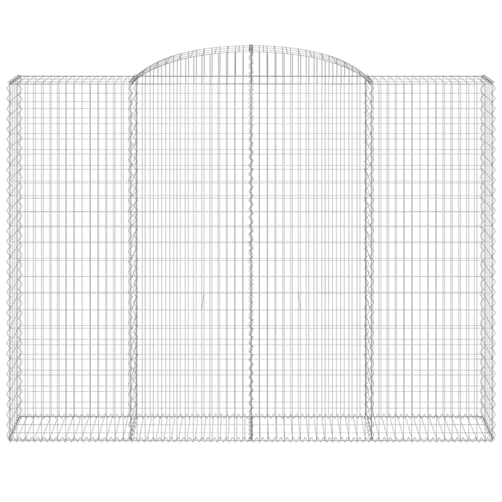 vidaXL Paniers à gabions arqués 5 pcs 300x50x220/240 cm fer galvanisé