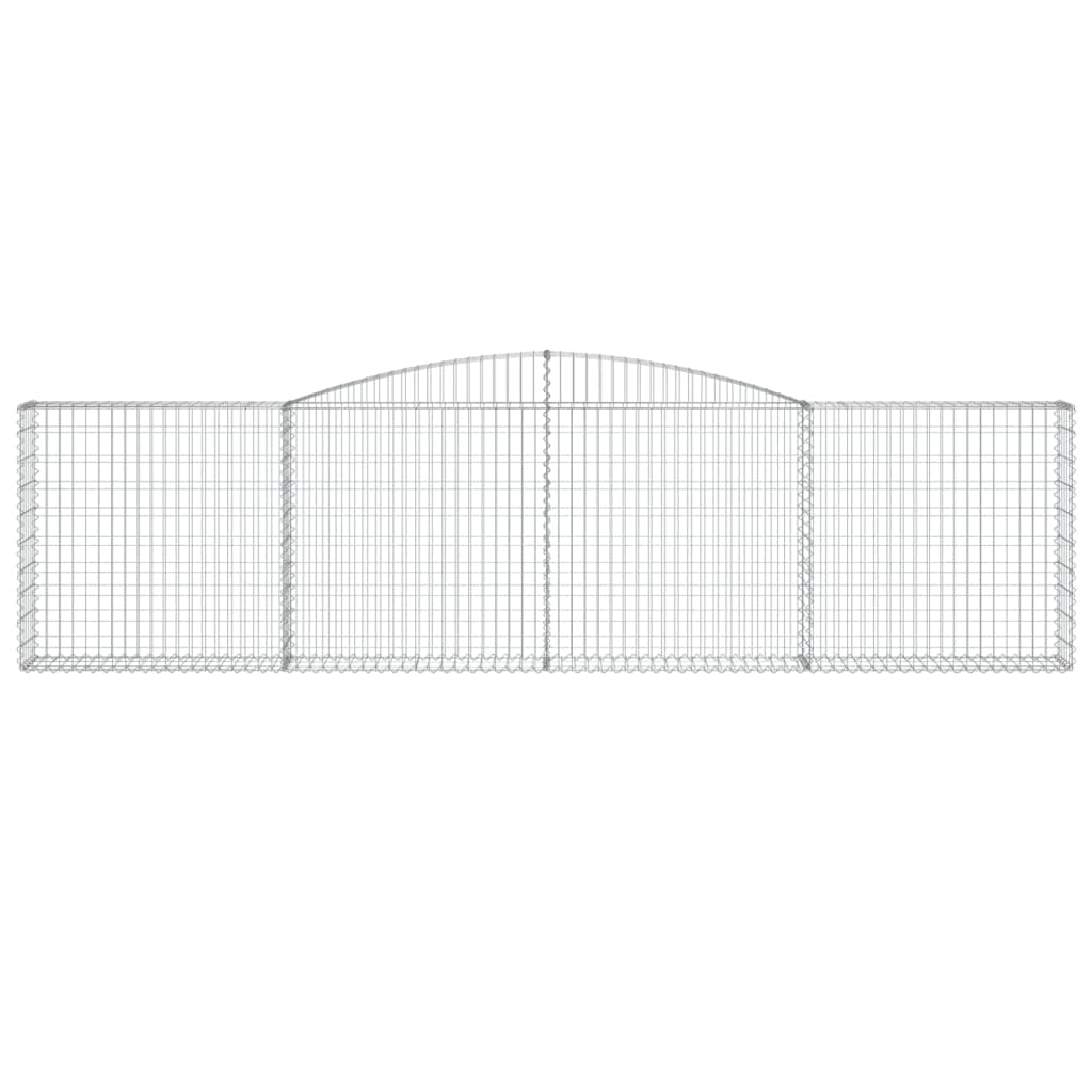vidaXL Paniers à gabions arqués 10 pcs 400x30x100/120 cm Fer galvanisé
