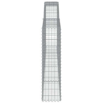 vidaXL Paniers à gabions arqués 7 pcs 400x30x120/140 cm Fer galvanisé