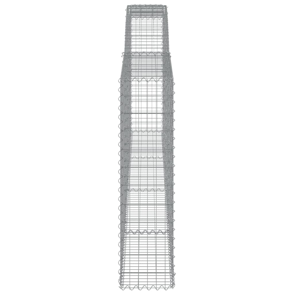 vidaXL Paniers à gabions arqués 9 pcs 400x30x120/140 cm Fer galvanisé
