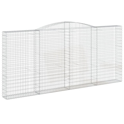 vidaXL Paniers à gabions arqués 8 pcs 400x30x180/200 cm Fer galvanisé