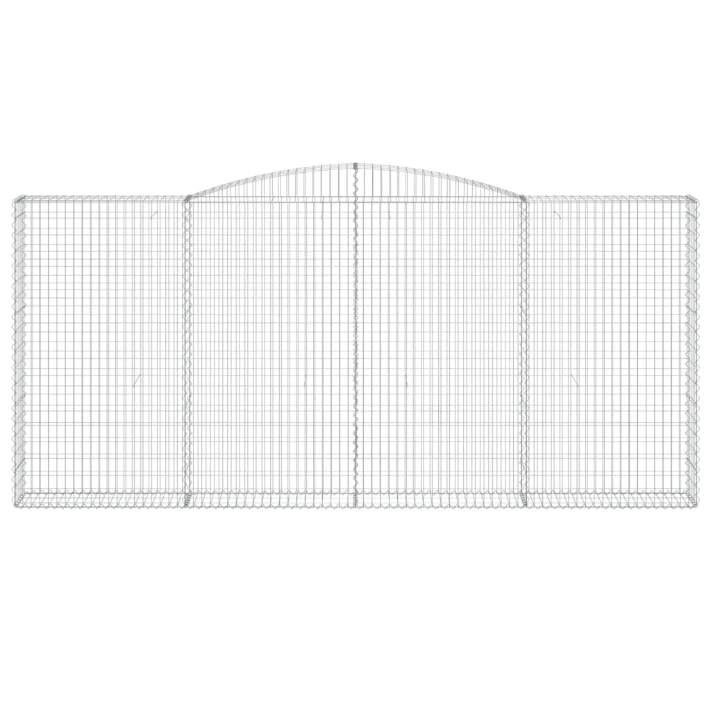 vidaXL Paniers à gabions arqués 8 pcs 400x30x180/200 cm Fer galvanisé