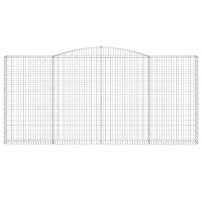 vidaXL Paniers à gabions arqués 8 pcs 400x30x180/200 cm Fer galvanisé