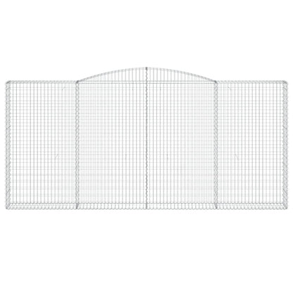 vidaXL Paniers à gabions arqués 9 pcs 400x30x180/200 cm Fer galvanisé