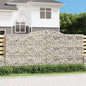 vidaXL Paniers à gabions arqués 10 pcs 400x30x180/200 cm Fer galvanisé