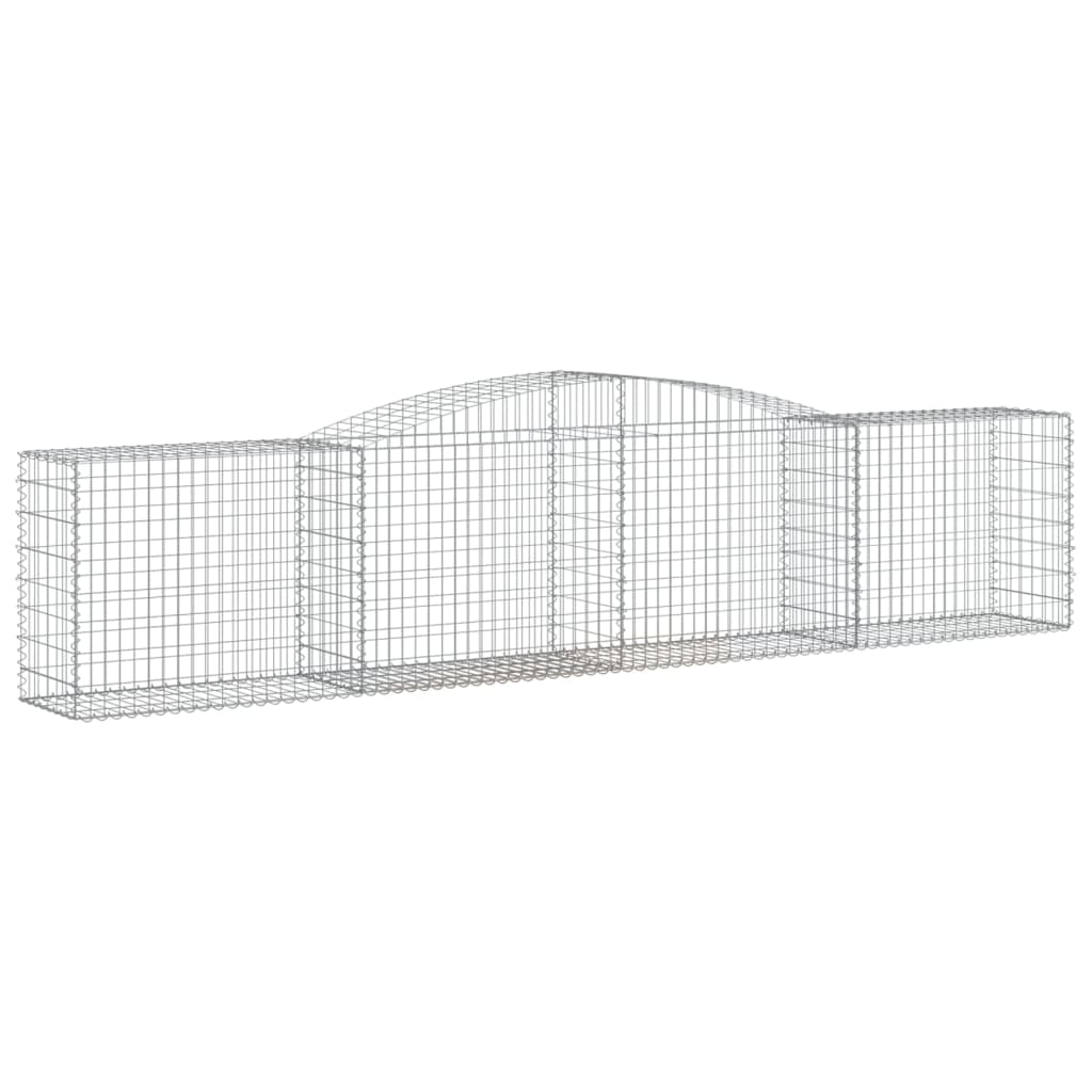 vidaXL Paniers à gabions arqués 5 pcs 400x50x80/100 cm Fer galvanisé