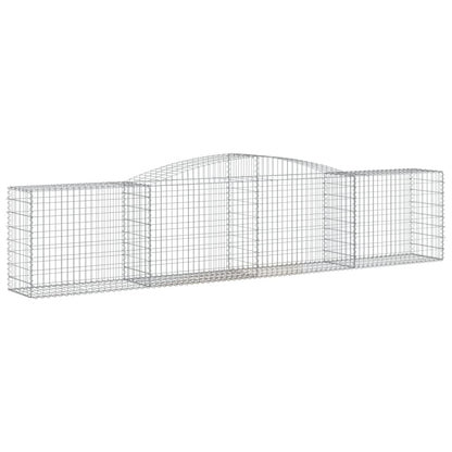 vidaXL Paniers à gabions arqués 5 pcs 400x50x80/100 cm Fer galvanisé