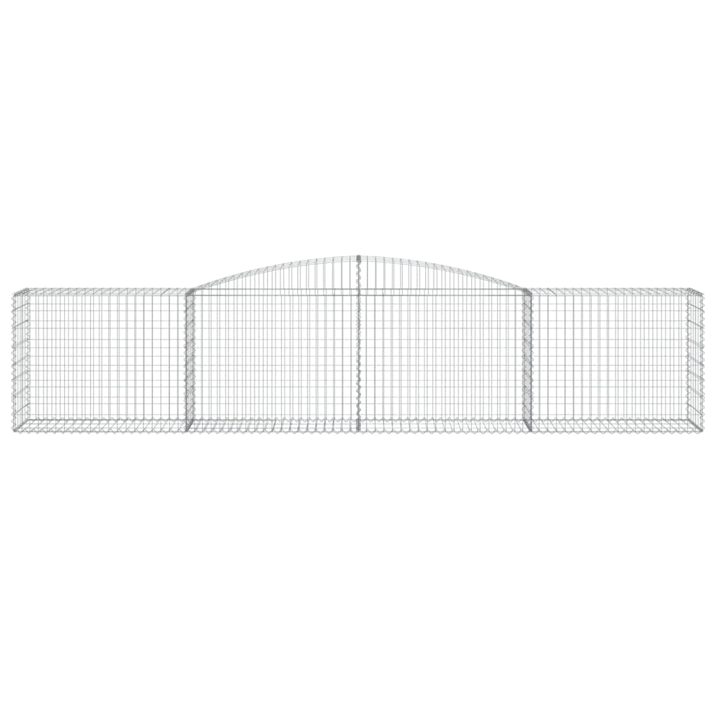 vidaXL Paniers à gabions arqués 5 pcs 400x50x80/100 cm Fer galvanisé