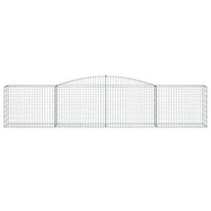 vidaXL Paniers à gabions arqués 5 pcs 400x50x80/100 cm Fer galvanisé
