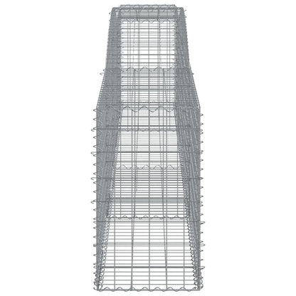 vidaXL Paniers à gabions arqués 5 pcs 400x50x80/100 cm Fer galvanisé