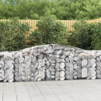 vidaXL Paniers à gabions arqués 5 pcs 400x50x80/100 cm Fer galvanisé