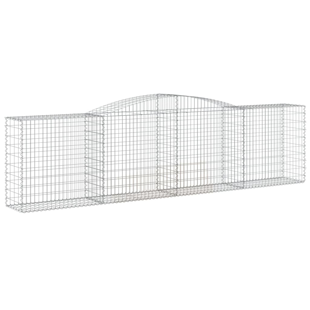 vidaXL Paniers à gabions arqués 8 pcs 400x50x100/120 cm Fer galvanisé