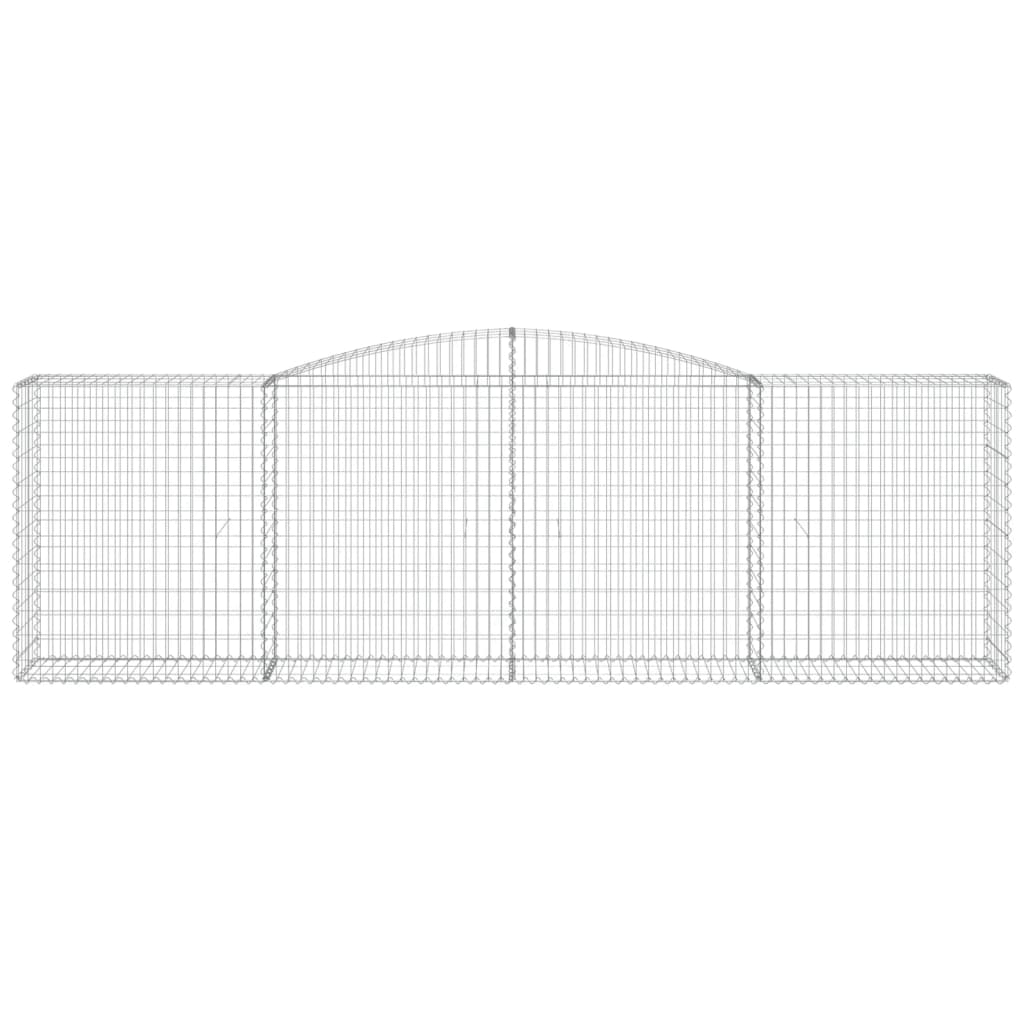 vidaXL Paniers à gabions arqués 3 pcs 400x50x120/140 cm Fer galvanisé