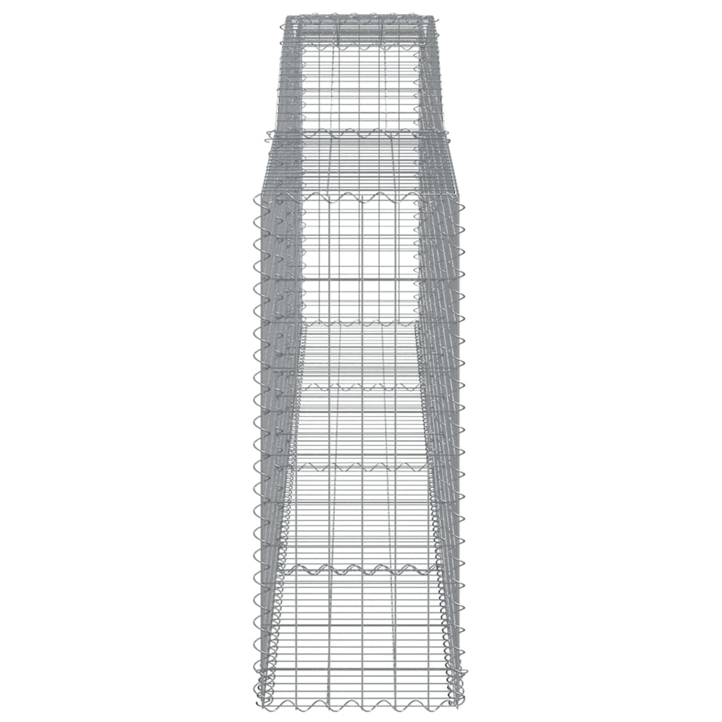 vidaXL Paniers à gabions arqués 8 pcs 400x50x120/140 cm Fer galvanisé