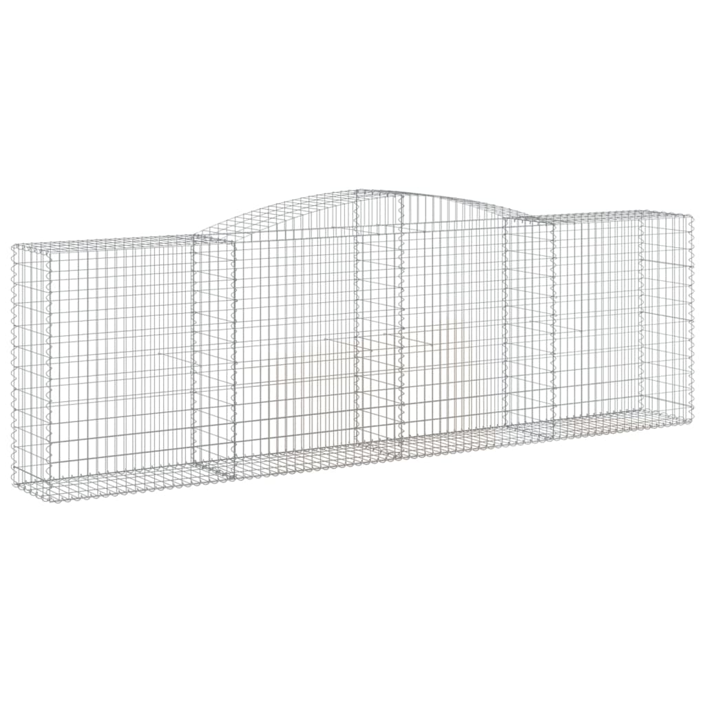 vidaXL Paniers à gabions arqués 20 pcs 400x50x120/140 cm Fer galvanisé