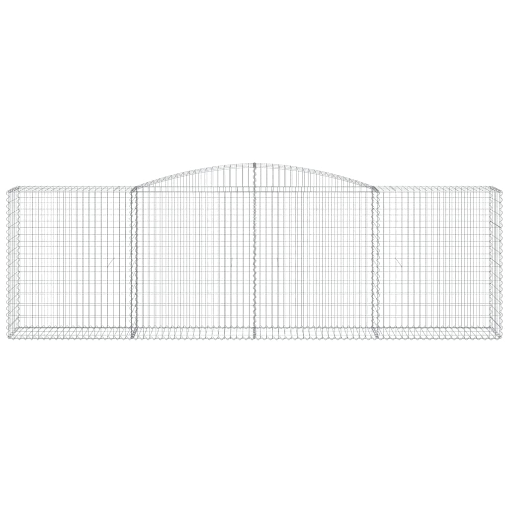 vidaXL Paniers à gabions arqués 20 pcs 400x50x120/140 cm Fer galvanisé