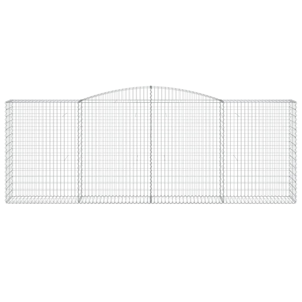 vidaXL Paniers à gabions arqués 3 pcs 400x50x140/160 cm Fer galvanisé