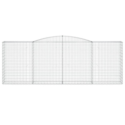 vidaXL Paniers à gabions arqués 3 pcs 400x50x140/160 cm Fer galvanisé