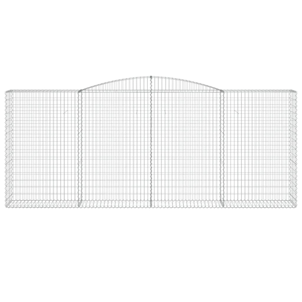 vidaXL Paniers à gabions arqués 15 pcs 400x50x160/180 cm fer galvanisé