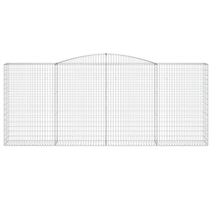 vidaXL Paniers à gabions arqués 15 pcs 400x50x160/180 cm fer galvanisé