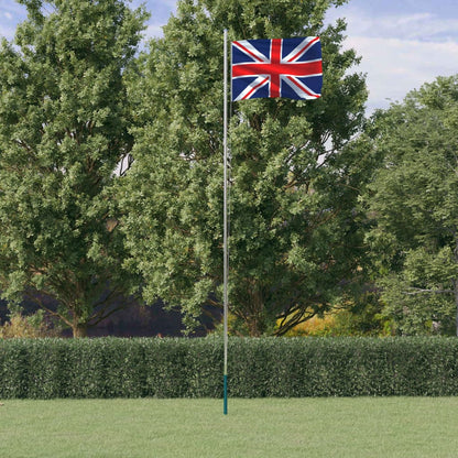 vidaXL Drapeau du Royaume-Uni et mât 6,23 m Aluminium