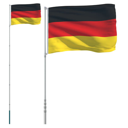 vidaXL Drapeau de l'Allemagne et mât 5,55 m Aluminium