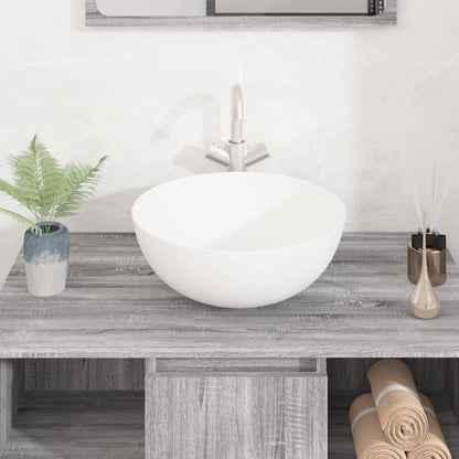 vidaXL Lavabo blanc 36x15 cm céramique rond