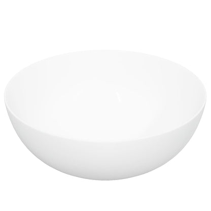 vidaXL Lavabo blanc 36x15 cm céramique rond