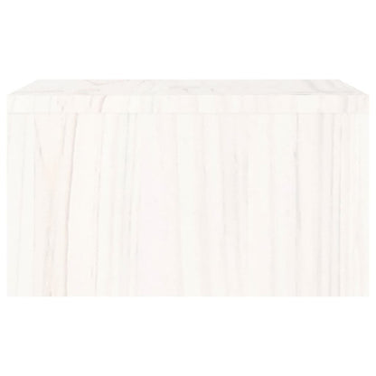 vidaXL Support de moniteur Blanc 50x27x15 cm Bois de pin solide