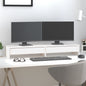 vidaXL Support de moniteur Blanc 100x27x15 cm Bois de pin solide